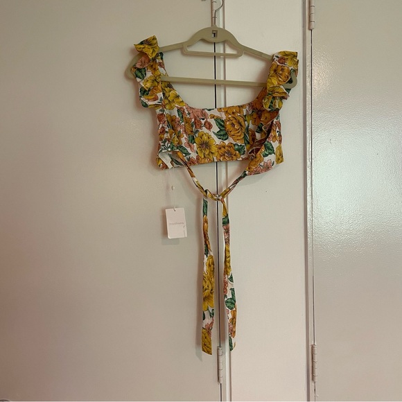 ZIMMERMAN LINEN CROP TOP SIZE AU 1 / US 6 NWT - Picture 8 of 9